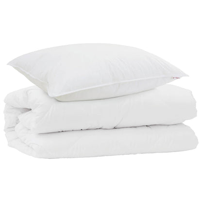 Set di Piumoni con cuscino 2 pcs Bianco Microfibra