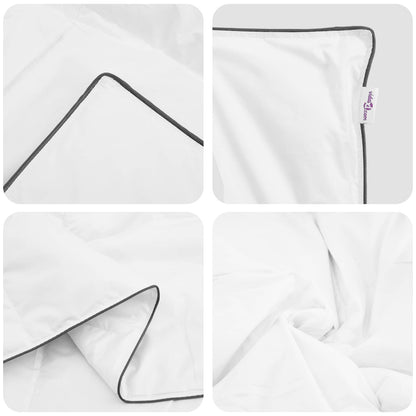 Duvet Invernale con cuscino 3 pcs Bianco Piuma d'anatra | homemem39