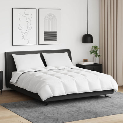 Duvet Invernale con cuscino 3 pcs Bianco Piuma d'anatra