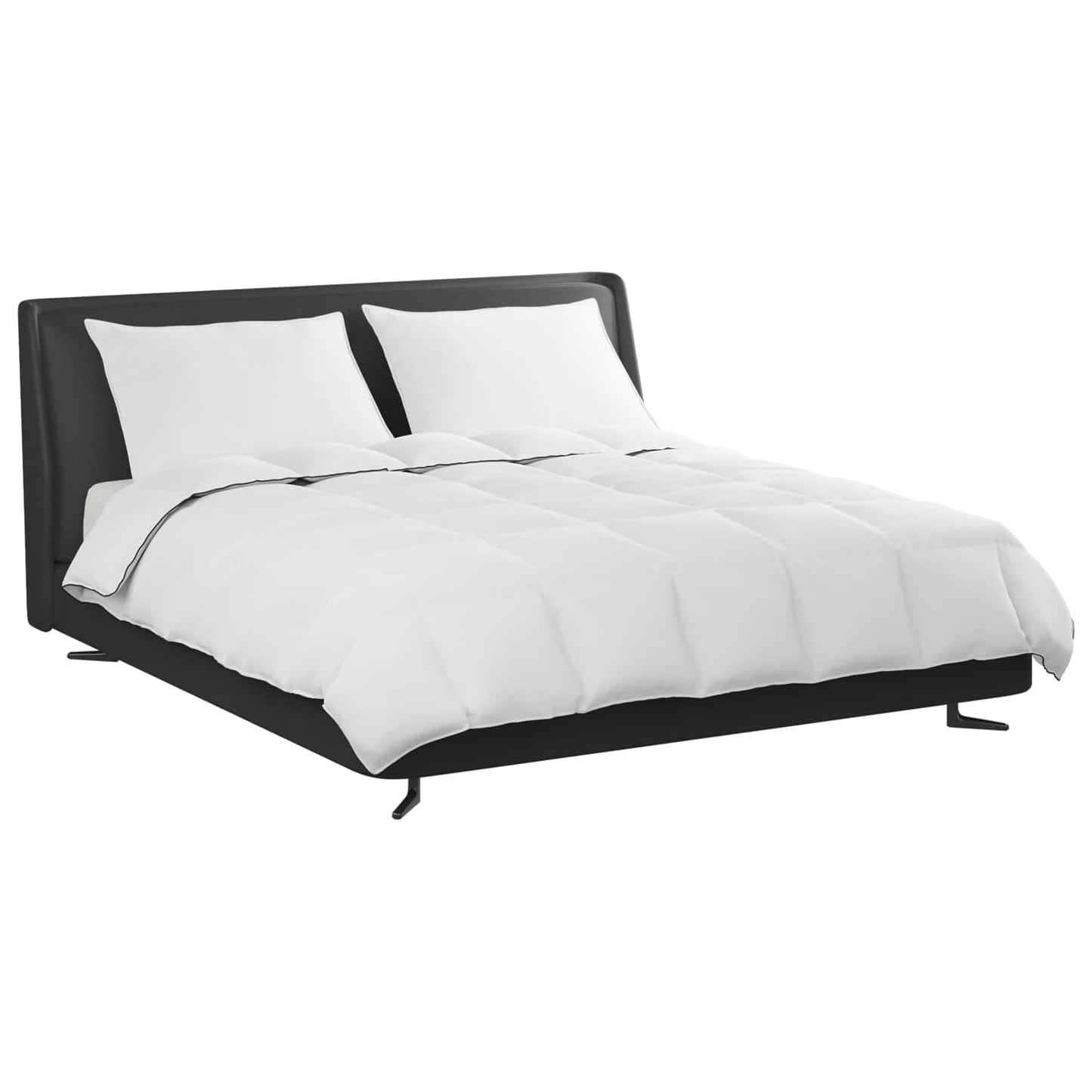 Duvet Invernale con cuscino 3 pcs Bianco Piuma d'anatra