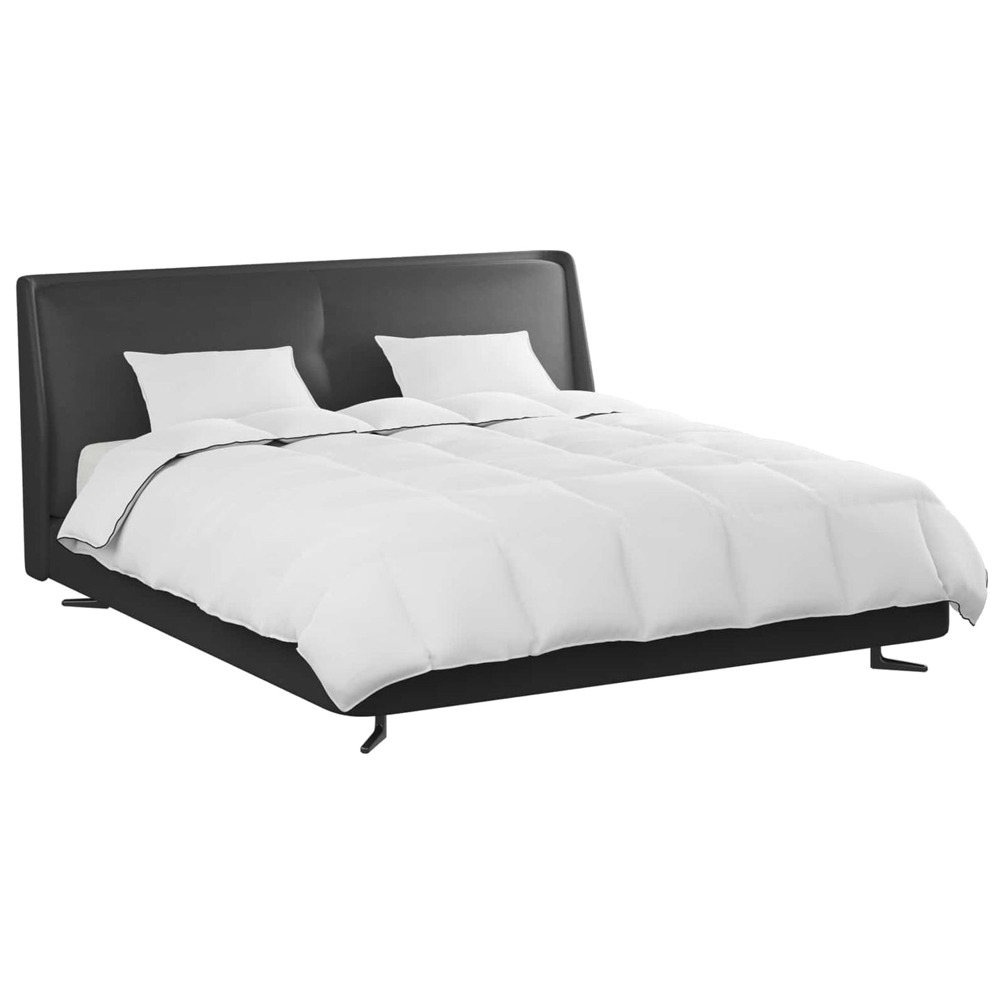 Duvet Invernale con cuscino 3 pcs Bianco Piuma d'anatra