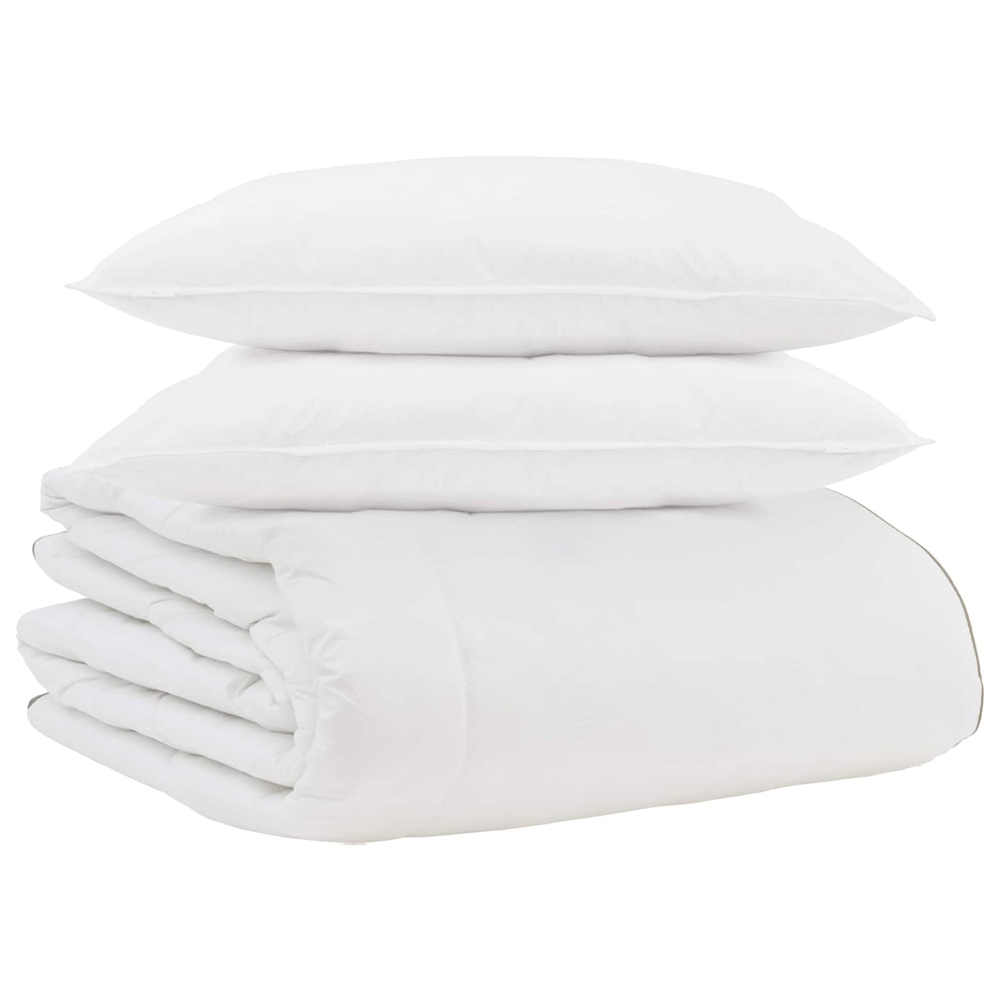 Duvet Invernale con cuscino 3 pcs Bianco Piuma d'anatra | homemem39