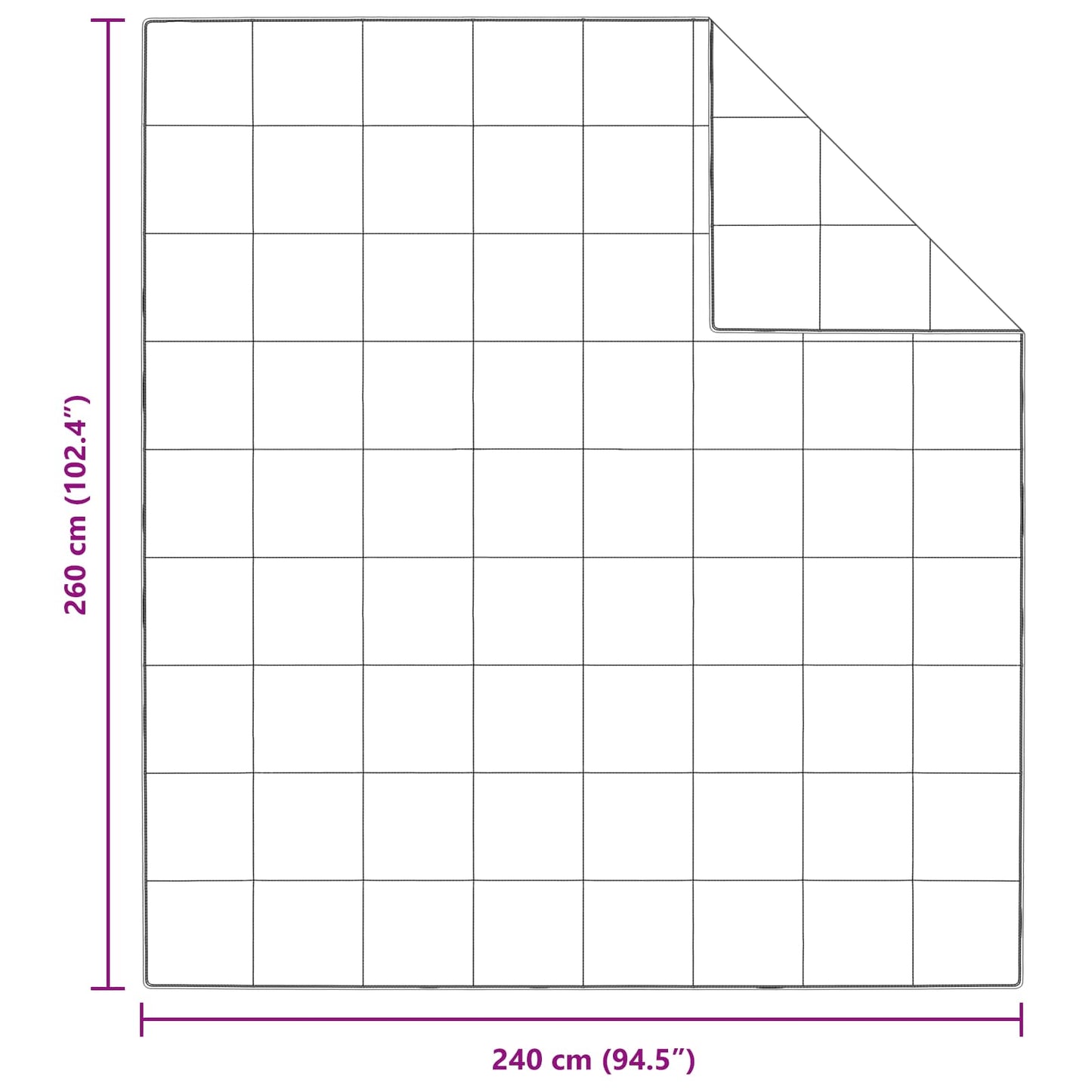 Duvet Invernale con cuscino 3 pcs Bianco Piuma d'anatra