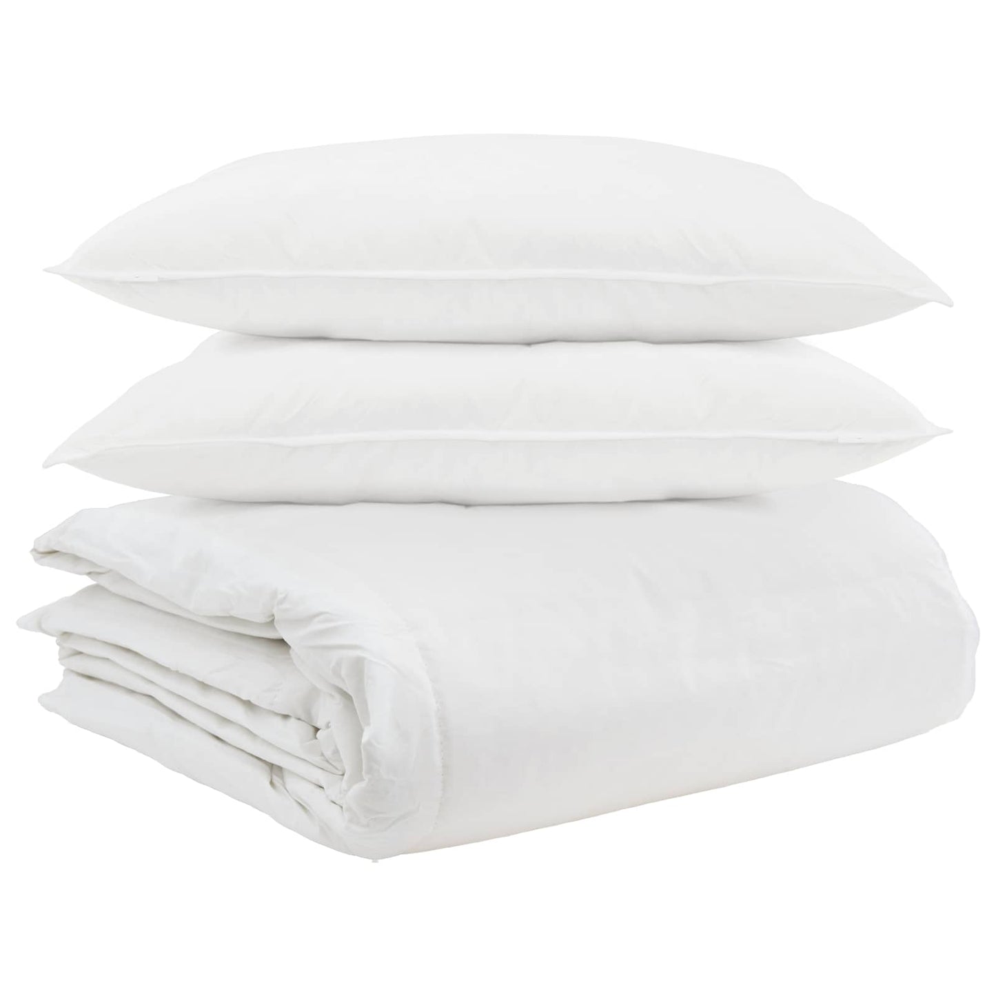 Set di Piumoni con cuscino 3 pcs Bianco Piuma d'anatra