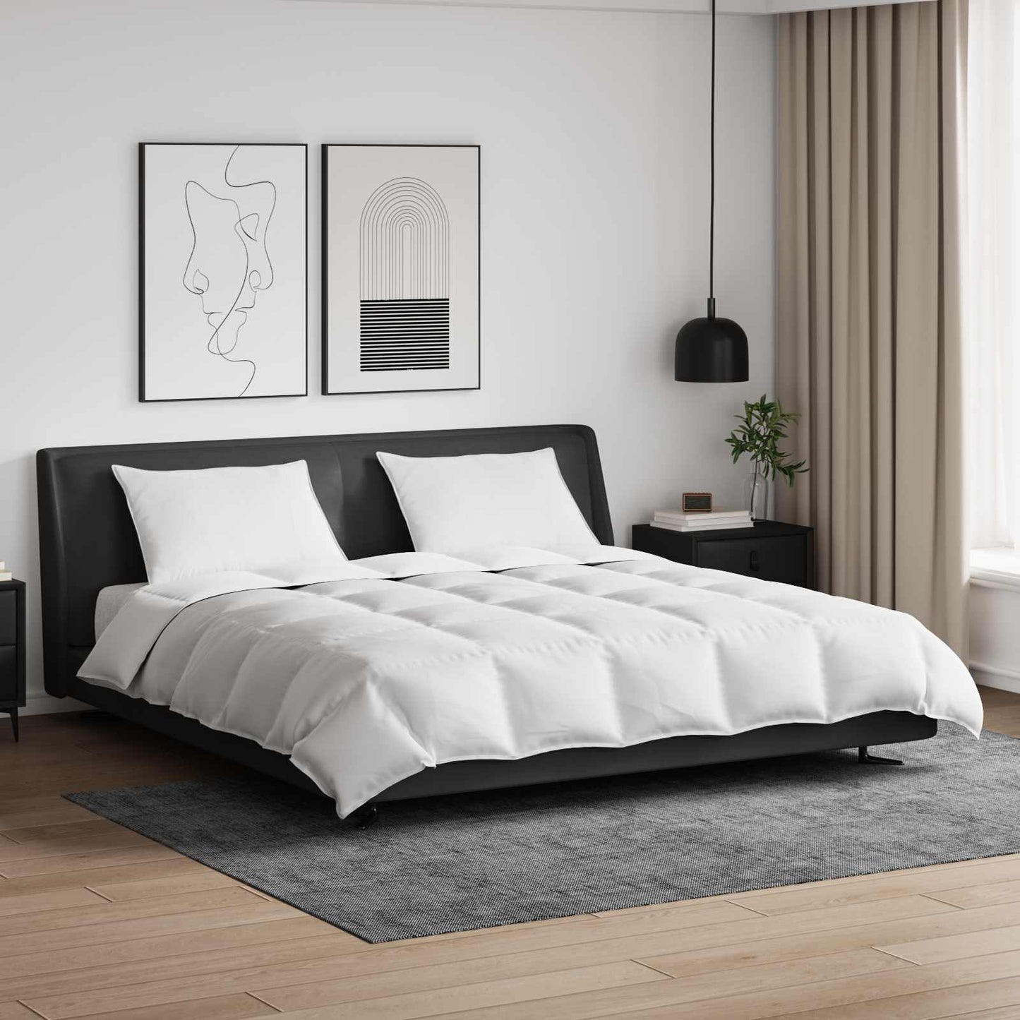 Set di Piumoni con cuscino 3 pcs Bianco Piuma d'anatra