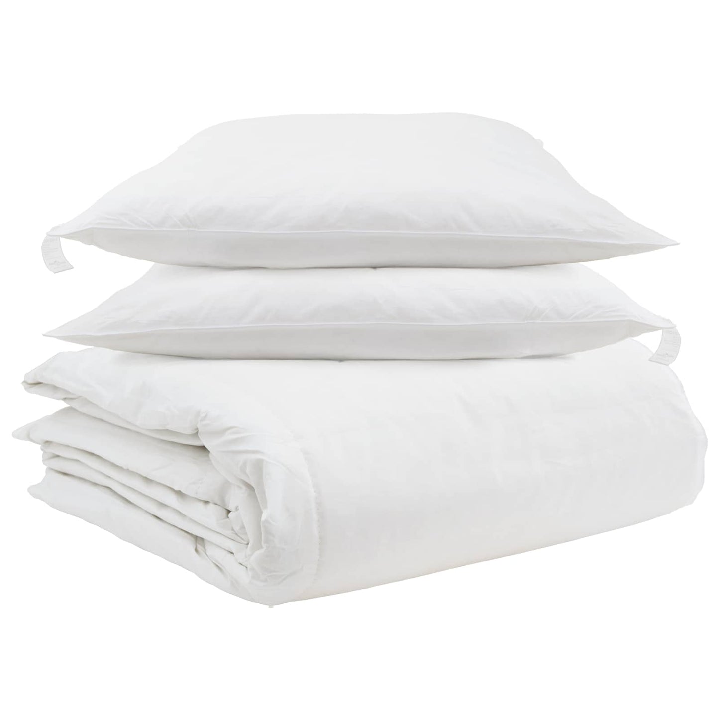 Set di Piumoni con cuscino 3 pcs Bianco Piuma d'anatra