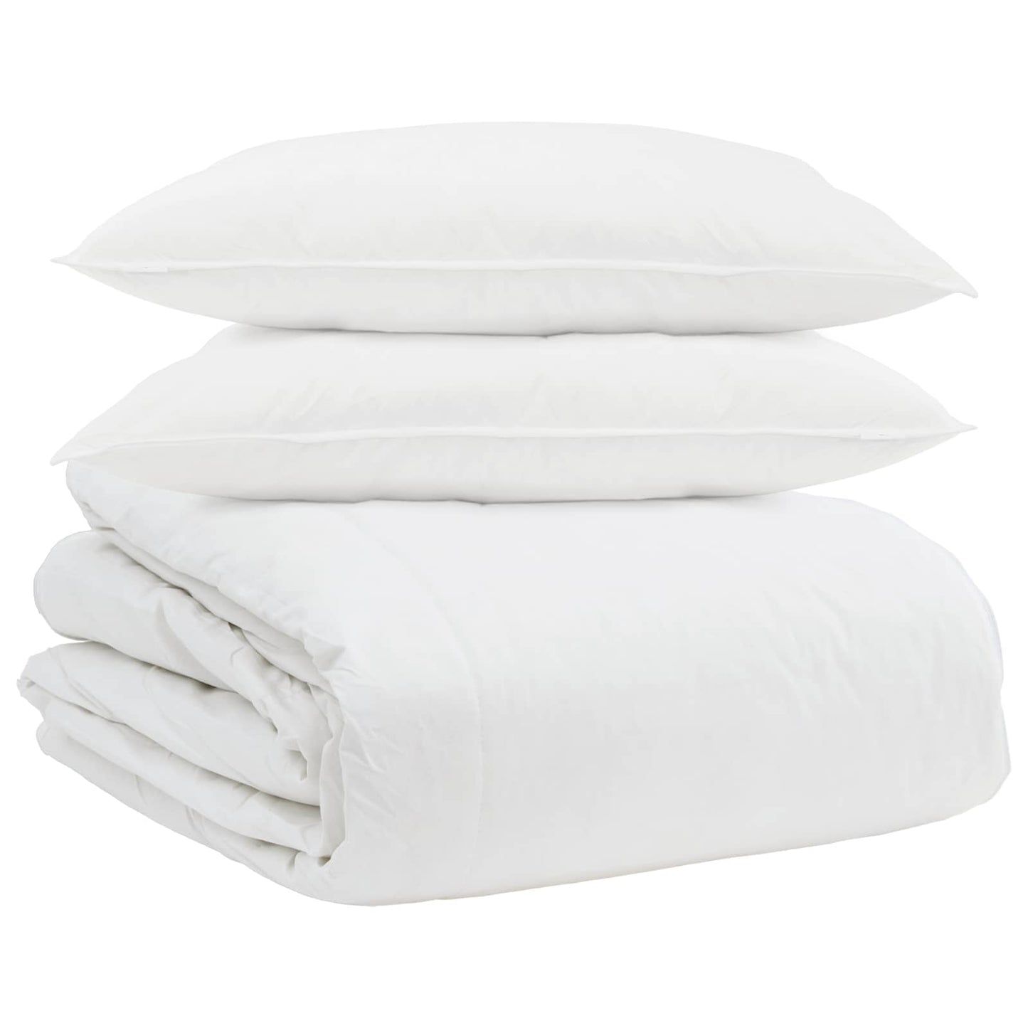 Set di Piumoni con cuscino 3 pcs Bianco Piuma d'anatra