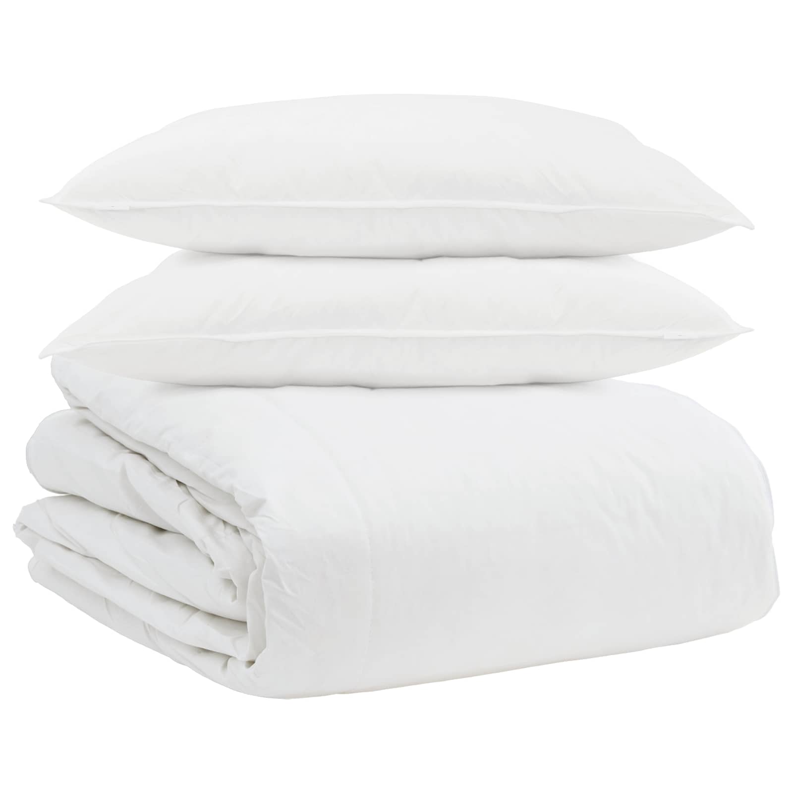Set di Piumoni con cuscino 3 pcs Bianco Piuma d'anatra | homemem39
