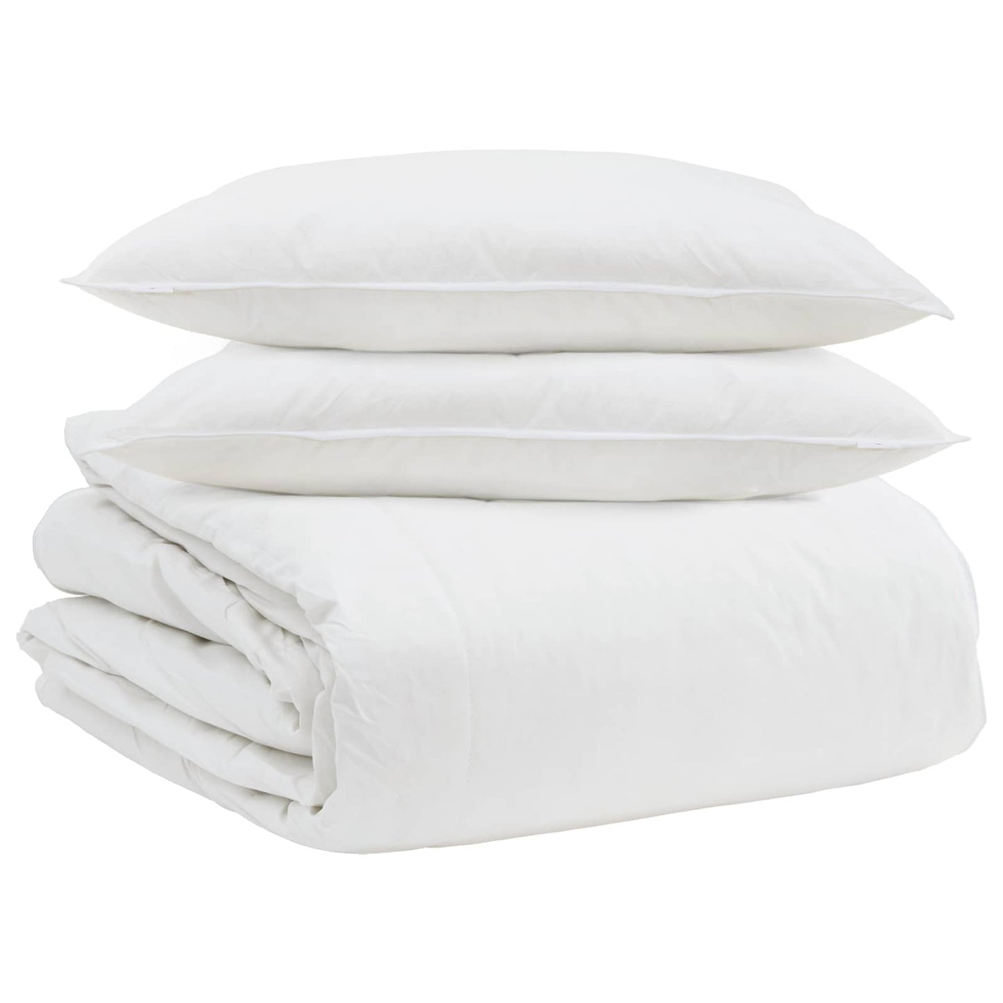 Set di Piumoni con cuscino 3 pcs Bianco Piuma d'anatra