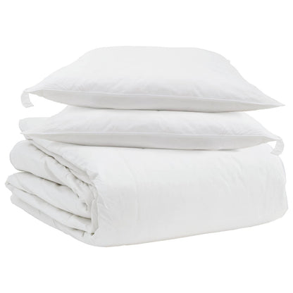 Set di Piumoni con cuscino 3 pcs Bianco Piuma d'anatra