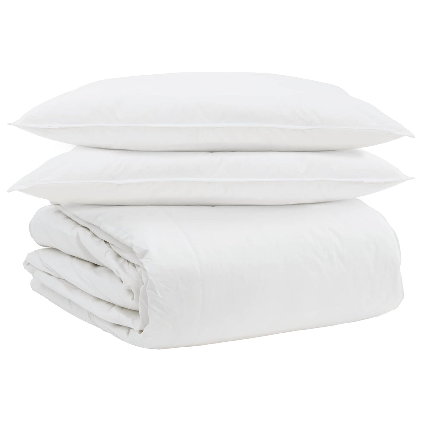Set di Piumoni con cuscino 3 pcs Bianco Piuma d'anatra