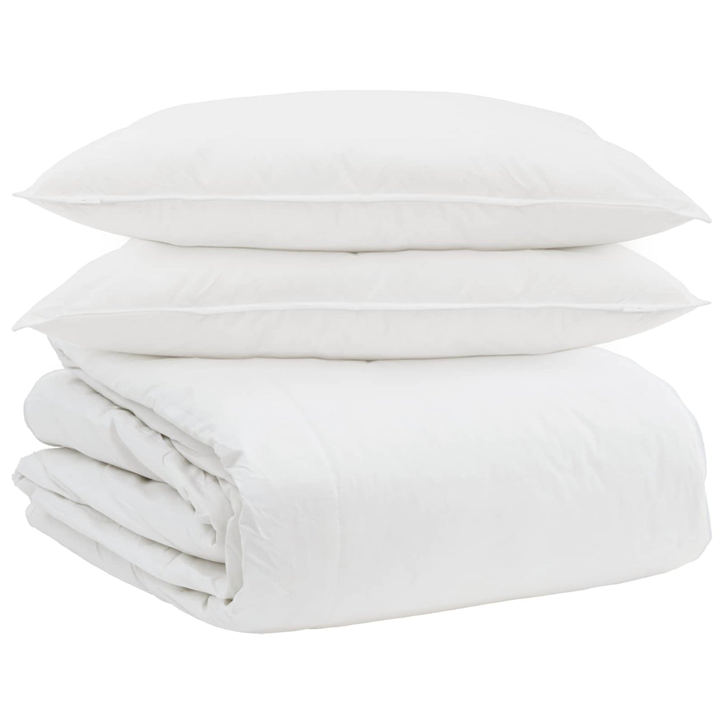 Set di Piumoni con cuscino 3 pcs Bianco Piuma d'anatra