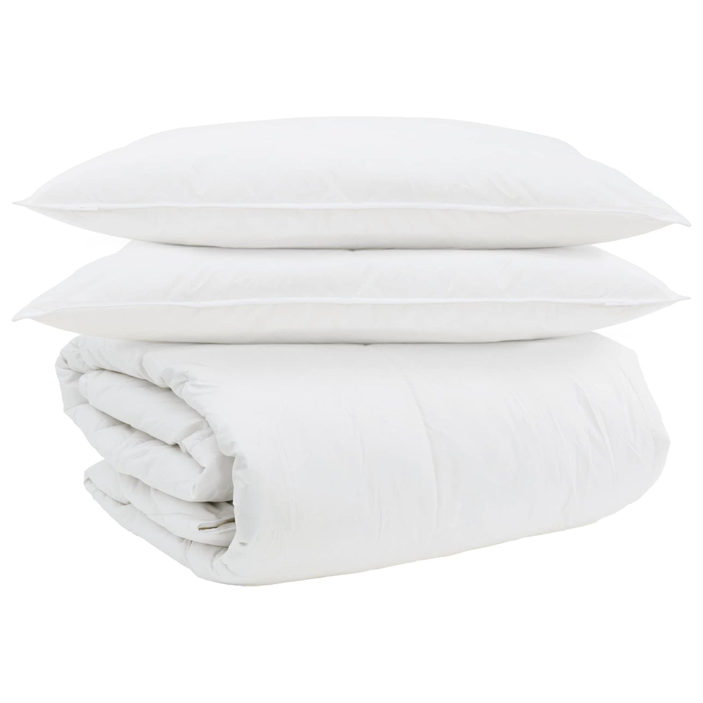 Set di Piumoni con cuscino 3 pcs Bianco Piuma d'anatra