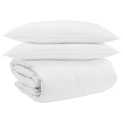Set di Piumoni con cuscino 3 pcs Bianco Piuma d'anatra