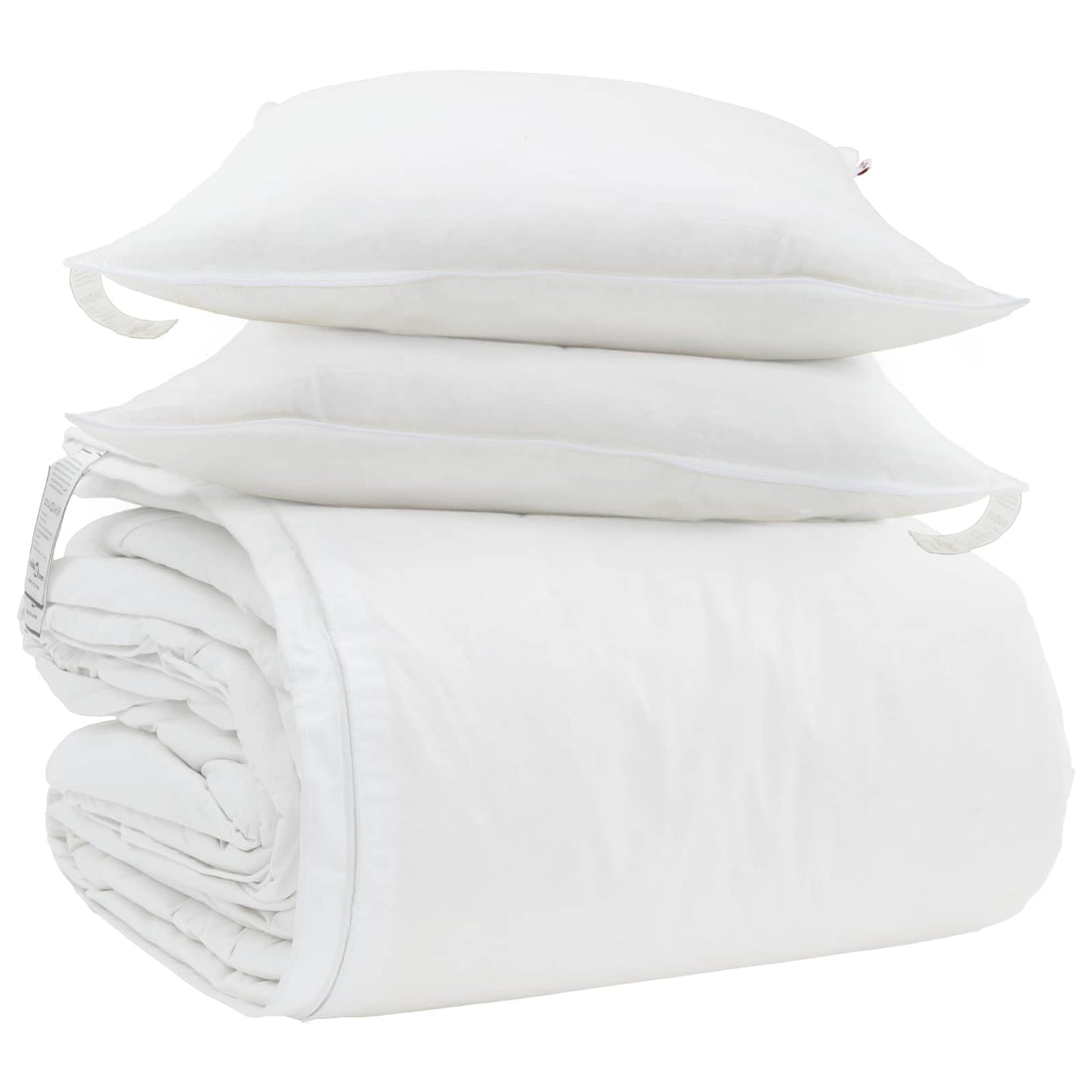 Set di Piumoni con cuscino 3 pcs Bianco Piuma d'anatra
