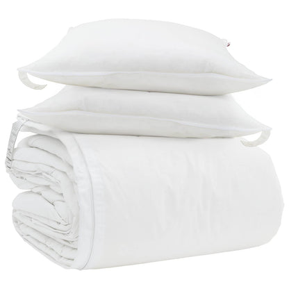 Set di Piumoni con cuscino 3 pcs Bianco Piuma d'anatra