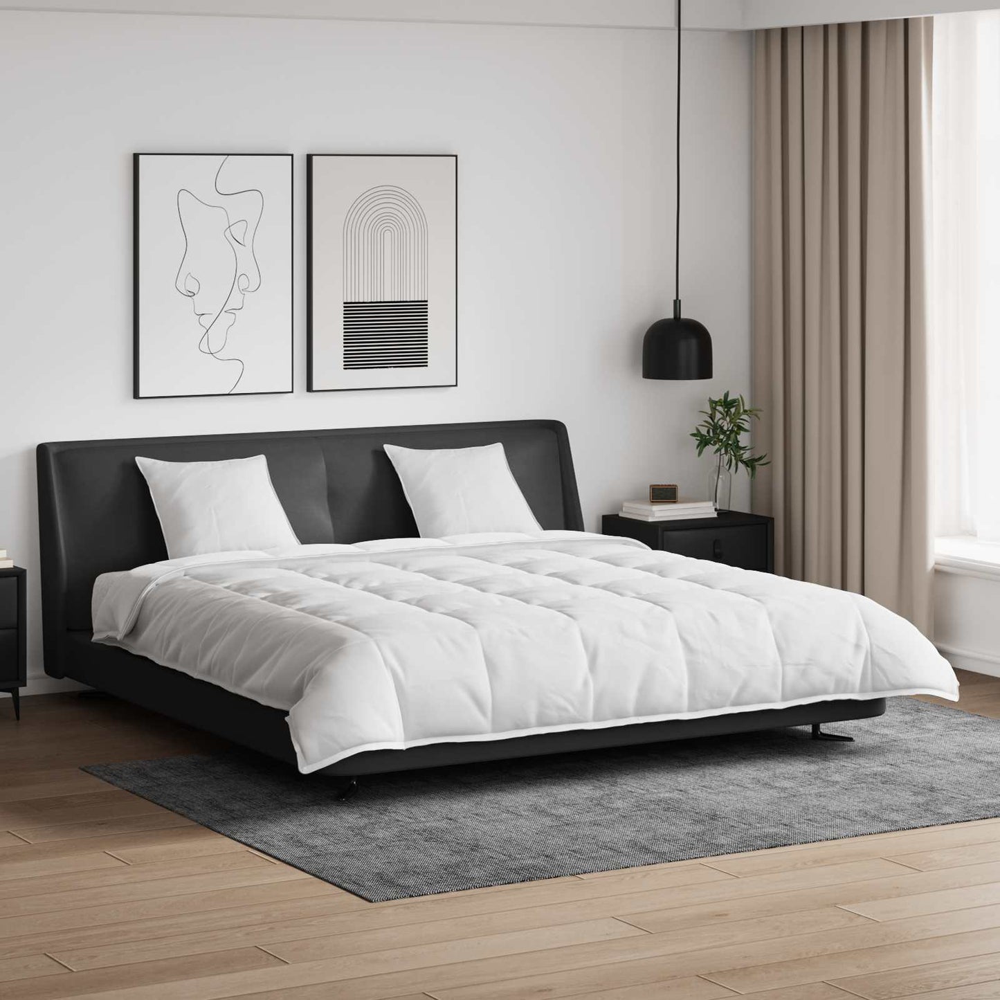 Set di Piumoni con cuscino 3 pcs Bianco Piuma d'anatra