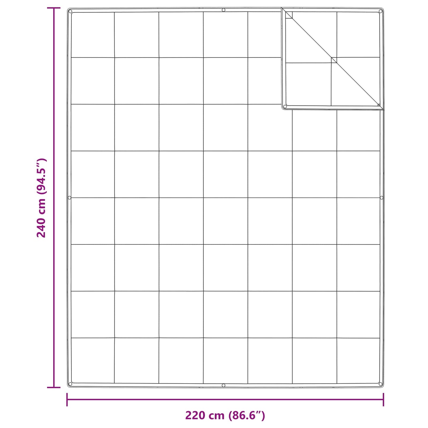 Set di Piumoni con cuscino 3 pcs Bianco Piuma d'anatra