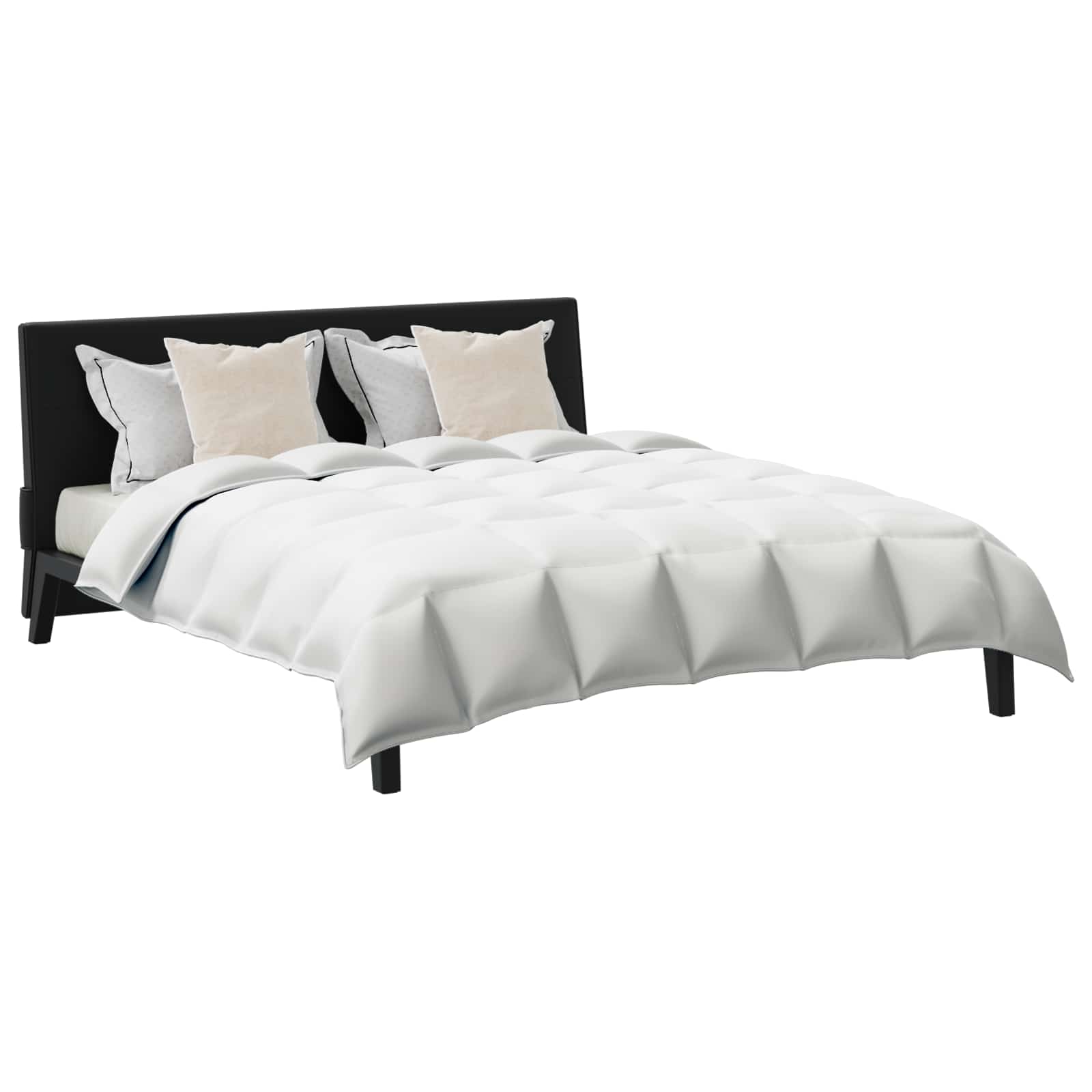 Set di Piumoni con cuscino 3 pcs Bianco Piuma d'anatra | homemem39