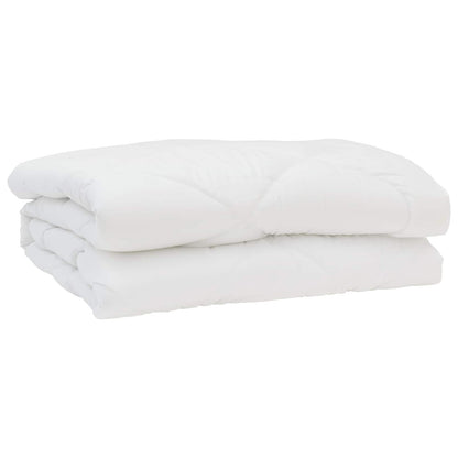 Duvet Estivo con cuscino 3 pcs Bianco Microfibra