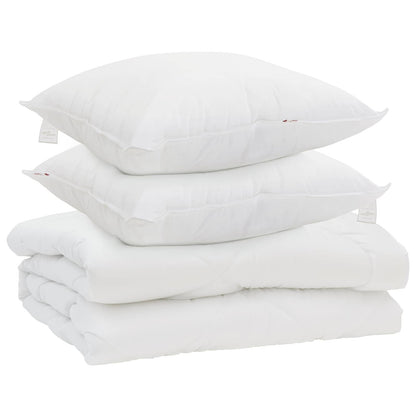 Piumone con cuscino 3 pcs Bianco Microfibra