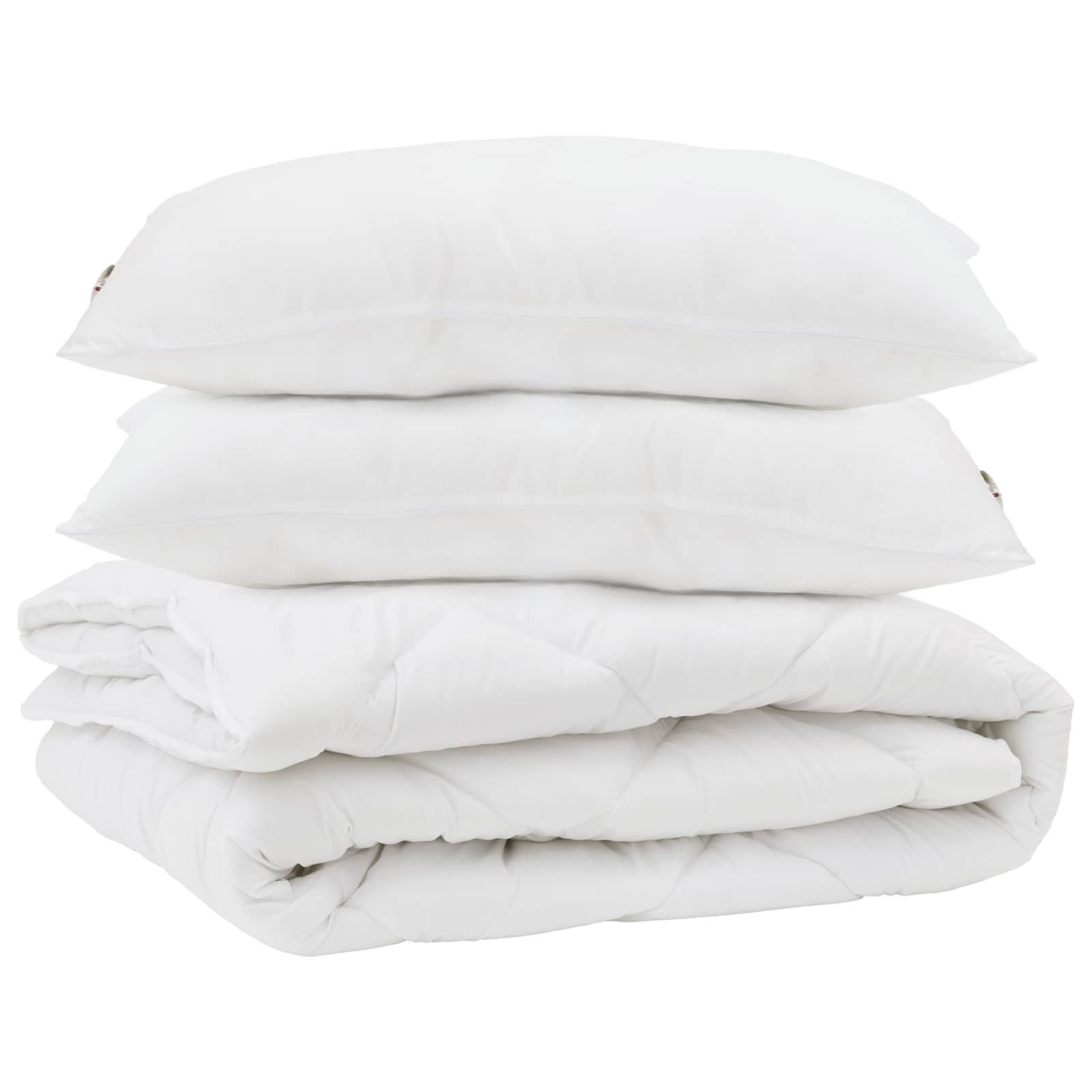 Piumone con cuscino 3 pcs Bianco Microfibra | homemem39