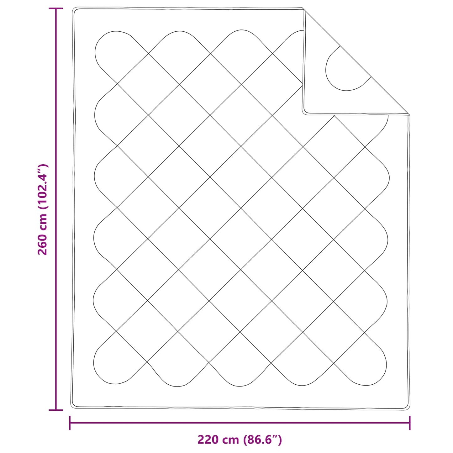 Piumone con cuscino 3 pcs Bianco Microfibra | homemem39