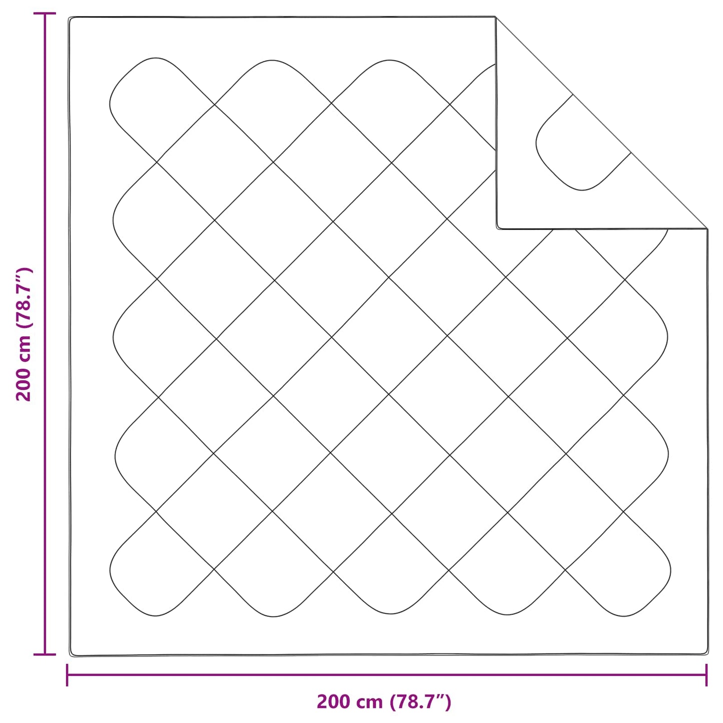 Piumone per tutte le stagioni 3 pcs Bianco Microfibra