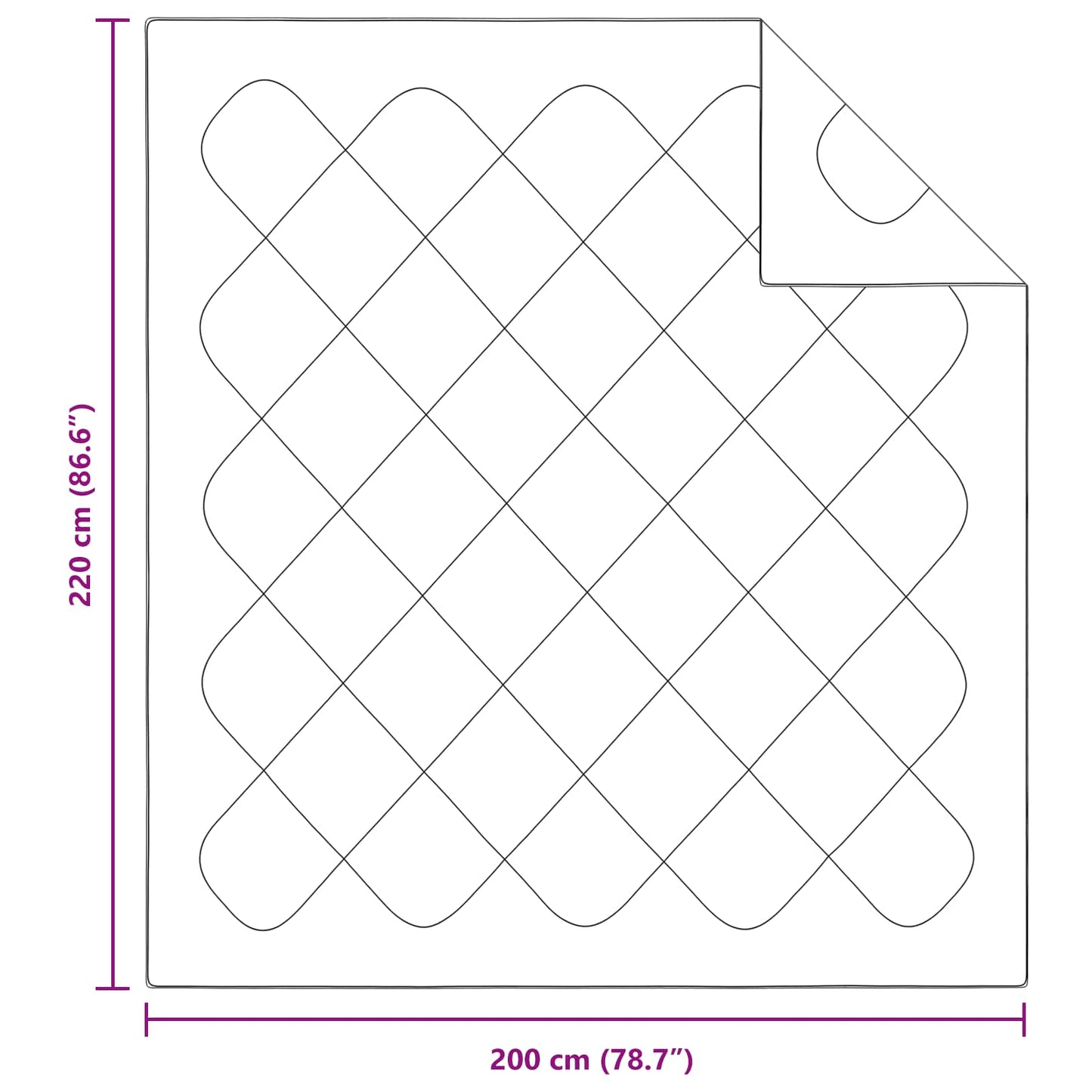 Piumone per tutte le stagioni 3 pcs Bianco Microfibra