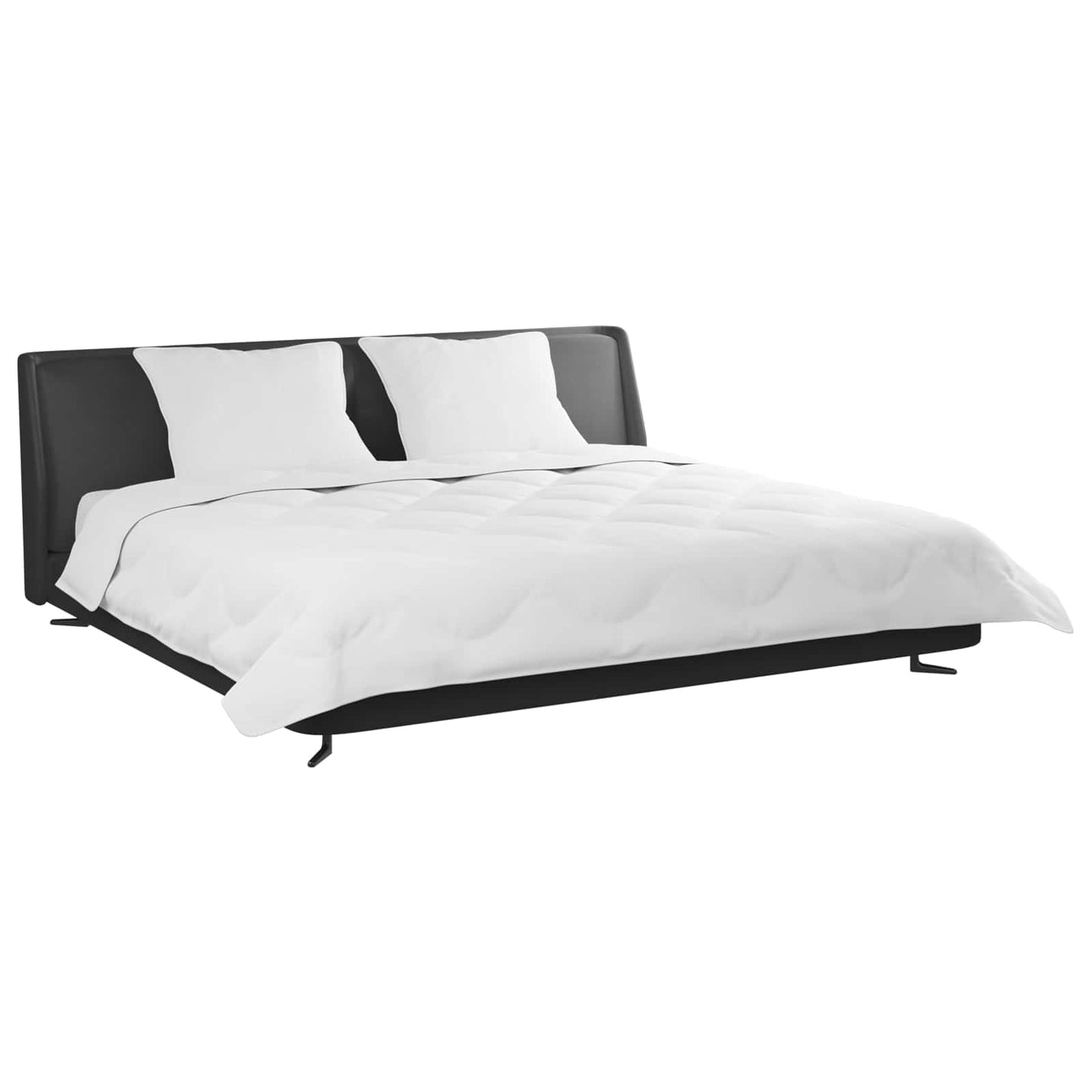 Duvet Invernale con cuscino 3 pcs Bianco Microfibra