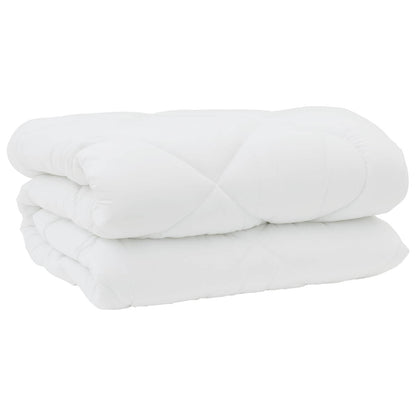 Duvet Invernale con cuscino 3 pcs Bianco Microfibra