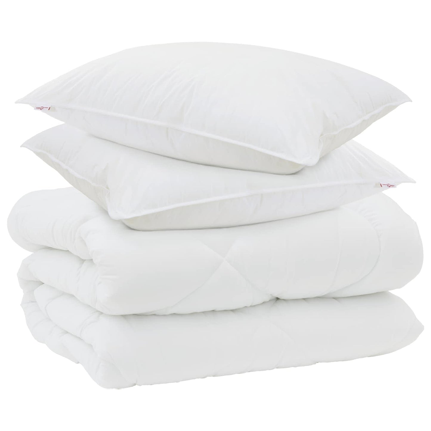 Duvet Invernale con cuscino 3 pcs Bianco Microfibra