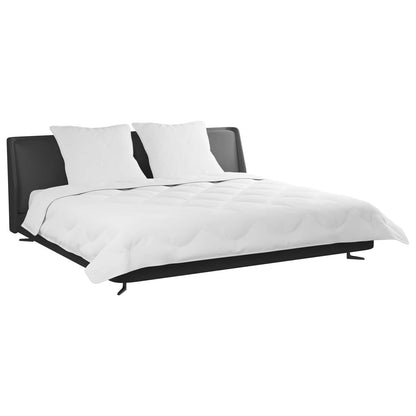 Piumone con Cuscini 3 pcs Bianco Microfibra e Piuma d'Oca