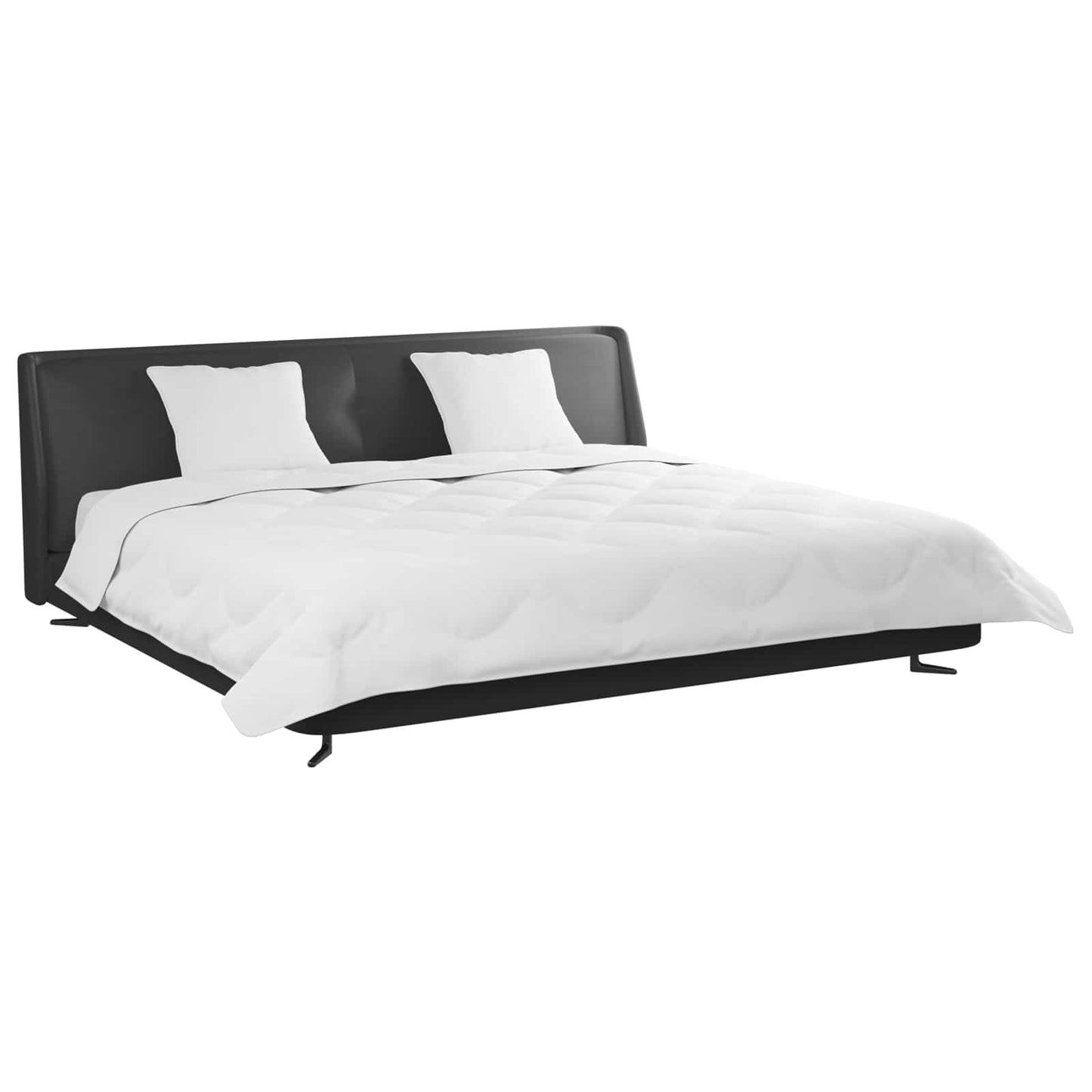 Piumone con Cuscini 3 pcs Bianco Microfibra e Piuma d'Oca