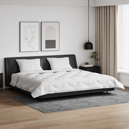 Piumone con Cuscini 3 pcs Bianco Microfibra e Piuma d'Oca