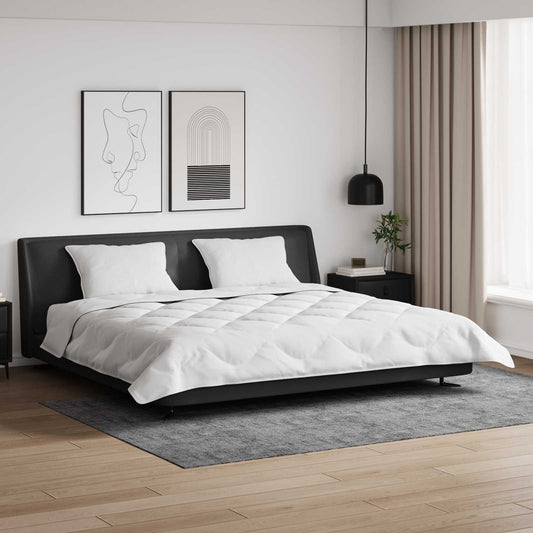 Piumone con Cuscini 3 pcs Bianco Microfibra e Piuma d'Oca