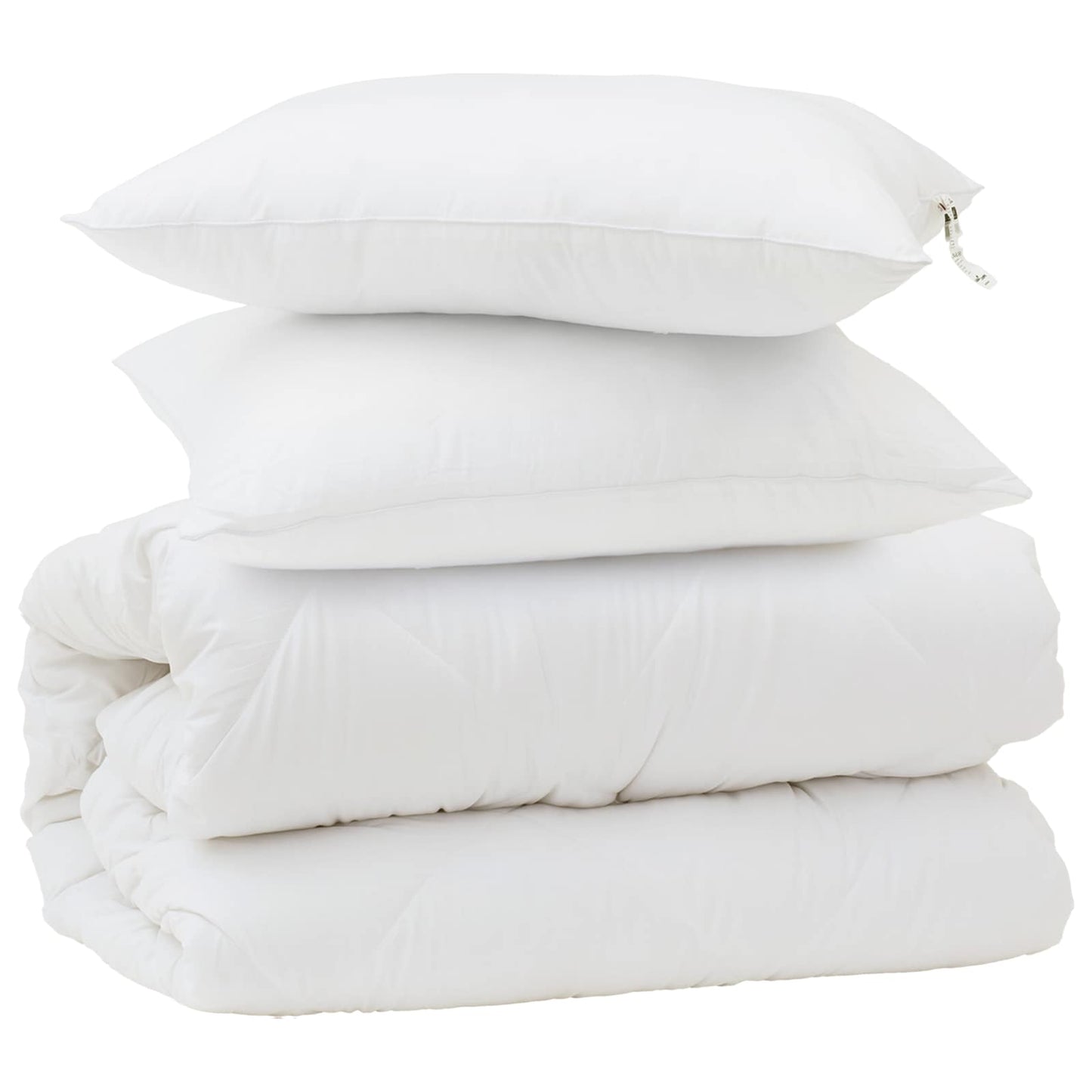 Set di Piumoni 3 pcs Bianco Microfibra e Piuma d'Oca