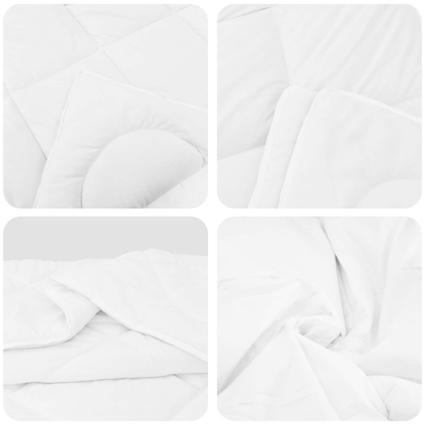 Set di Piumoni 3 pcs Bianco Microfibra e Piuma d'Oca