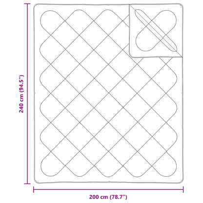 Piumone con Cuscini con cuscino 3 pcs Bianco Microfibra