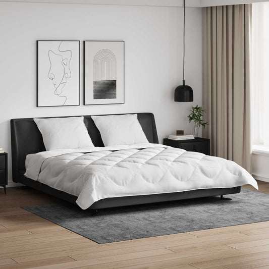 Piumone con Cuscini con cuscino 3 pcs Bianco Microfibra