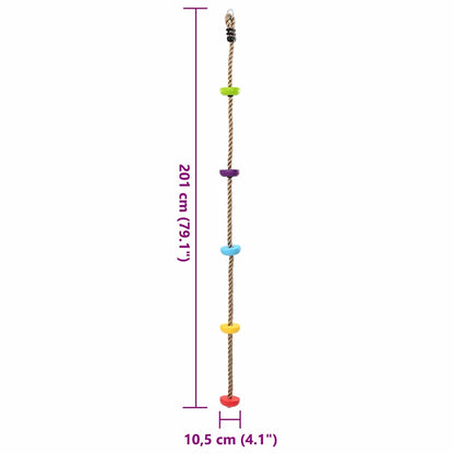 Fune da arrampicata Multicolore 10,5 x 10,5 x 201 cm Poliestere | homemem39