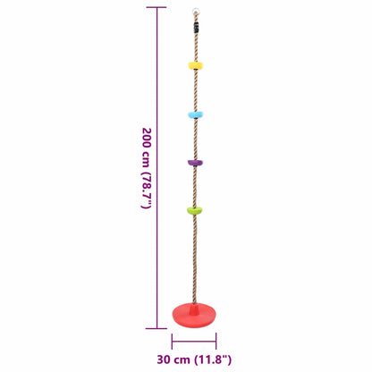 Fune da arrampicata Multicolore 30 x 30 x 200 cm Plastica | homemem39