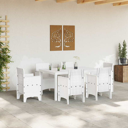 Tavolo da Pranzo da Giardino Bianco 150 x 100 x 73 cm