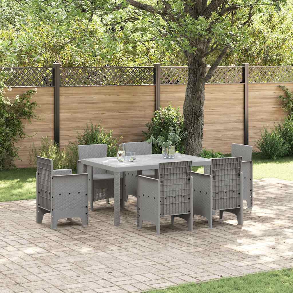 Tavolo da Giardino Grigio chiaro 150 x 100 x 73 cm polyrattan | homemem39