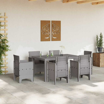 Tavolo da Giardino Grigio chiaro 150 x 100 x 73 cm polyrattan | homemem39