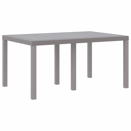 Tavolo da Giardino Grigio chiaro 150 x 100 x 73 cm polyrattan | homemem39