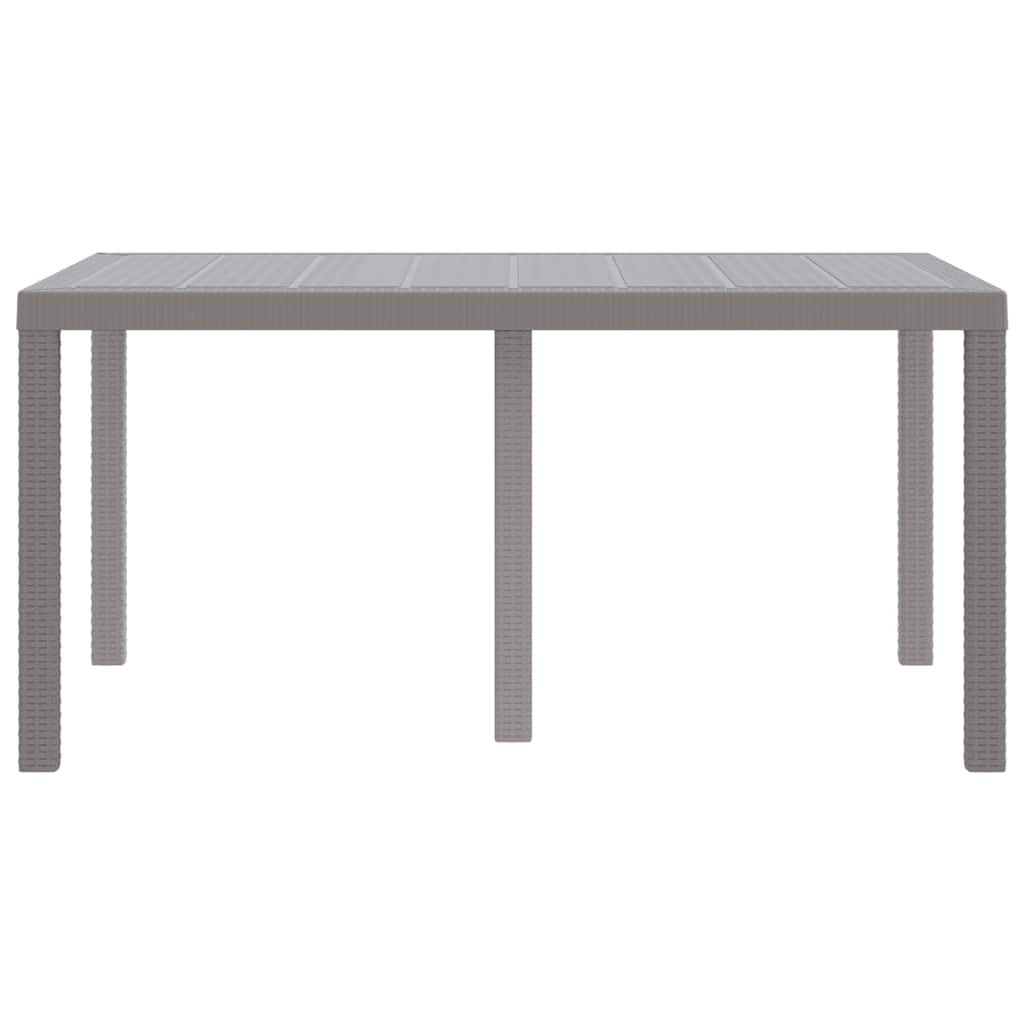 Tavolo da Giardino Grigio chiaro 150 x 100 x 73 cm polyrattan | homemem39