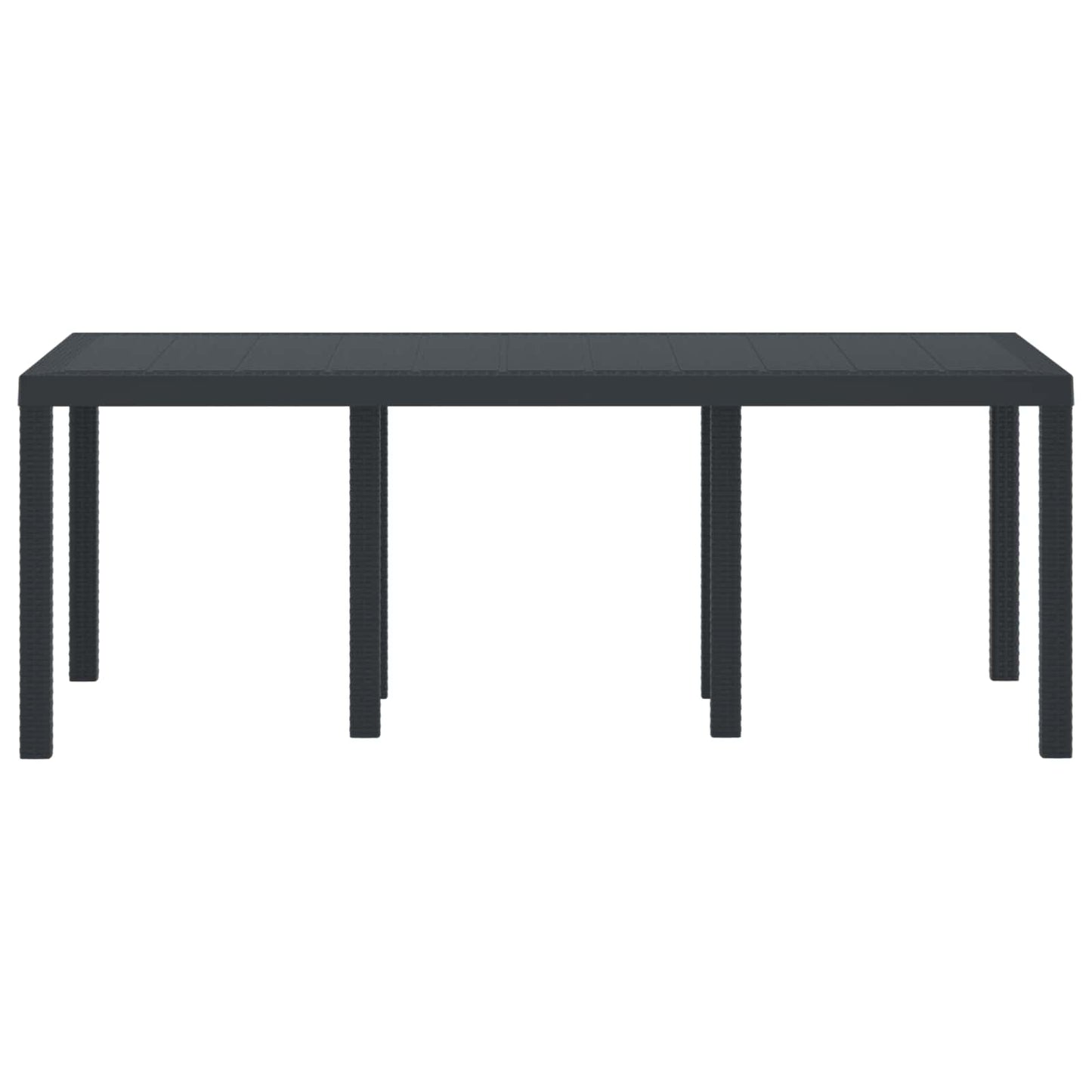 Tavolo da Giardino Antracite 200 x 100 x 73 cm polyrattan
