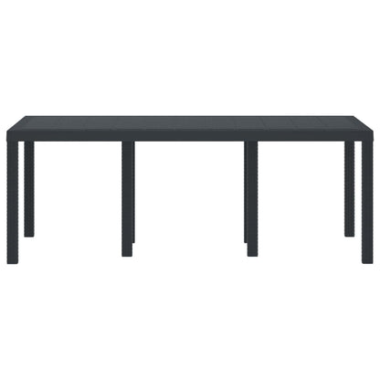Tavolo da Giardino Antracite 200 x 100 x 73 cm polyrattan