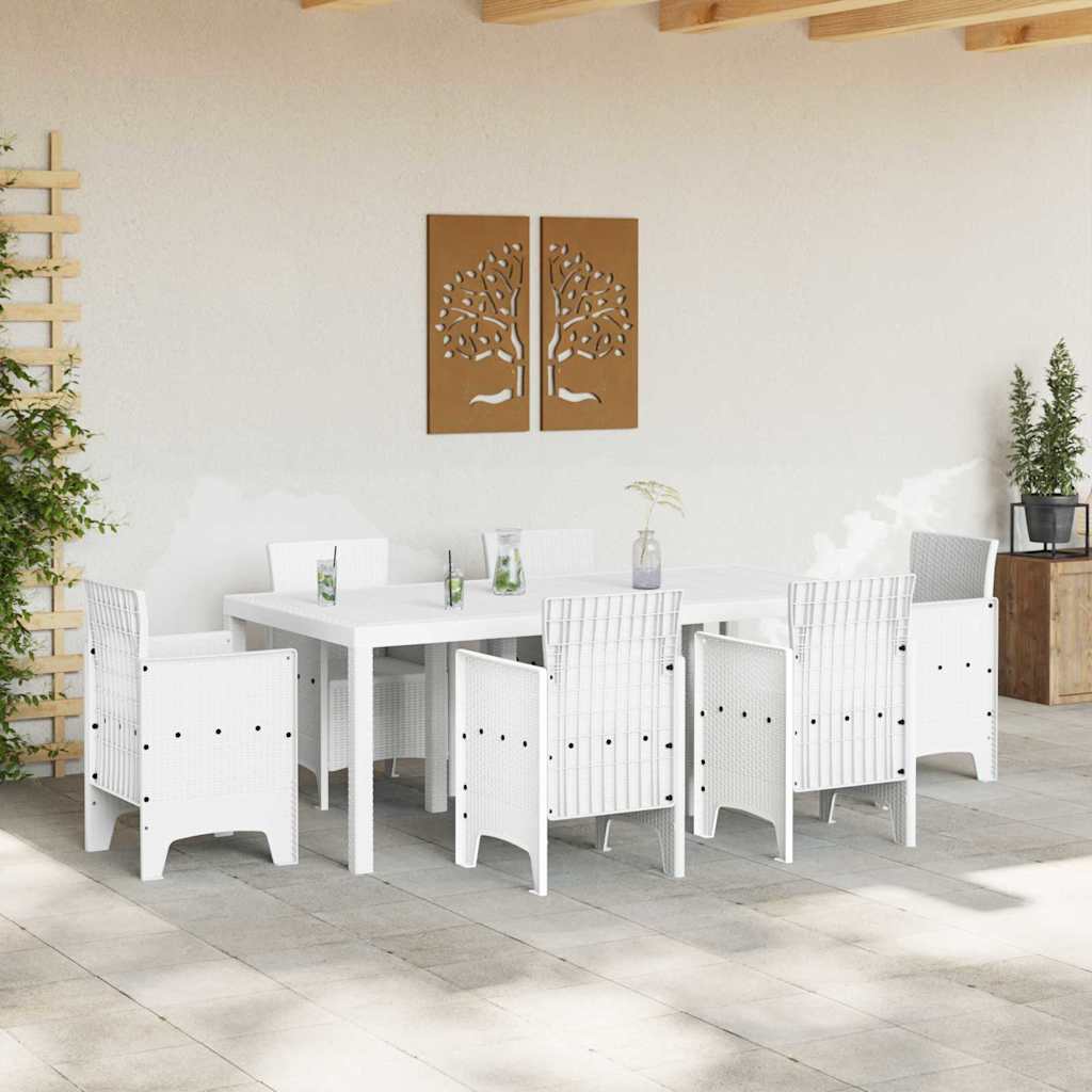 Tavolo da Pranzo da Giardino Bianco 200 x 100 x 73 cm